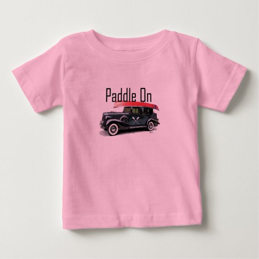 パドルオンクラシック車デザイン-ベビー素晴らしジャージーT- ベビーTシャツ (正面)