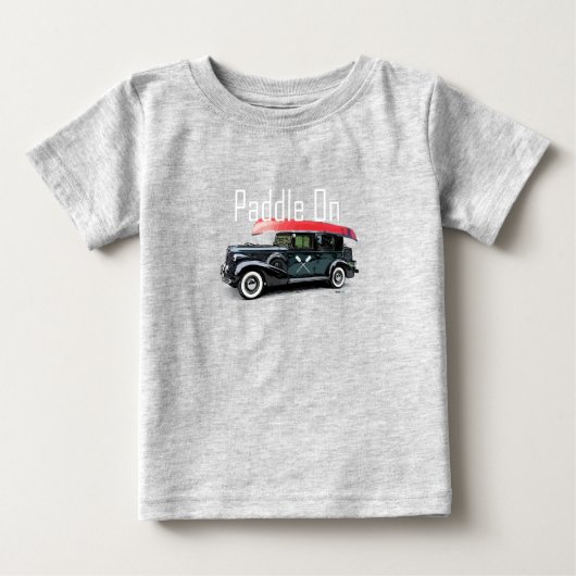パドルオンクラシック車デザイン-ベビー素晴らしジャージーT- ベビーTシャツ (正面)