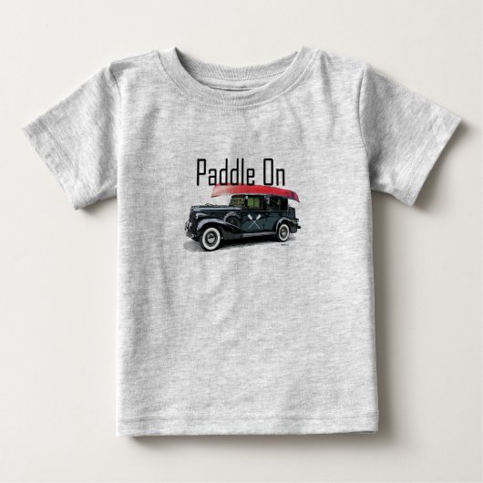 パドルオンクラシック車デザイン-ベビー素晴らしジャージーT- ベビーTシャツ (正面)