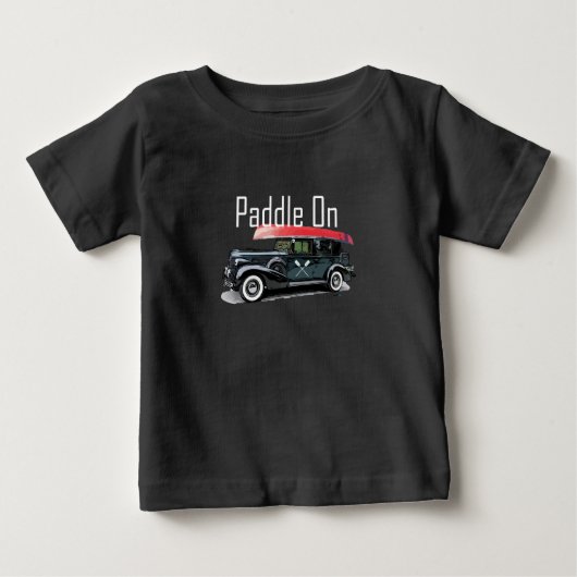 パドルオンクラシック車デザイン-ベビー素晴らしジャージーT- ベビーTシャツ (正面)