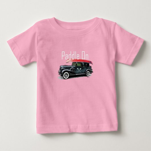 パドルオンクラシック車デザイン-ベビー素晴らしジャージーT- ベビーTシャツ (正面)