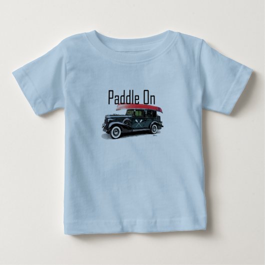 パドルオンクラシック車デザイン-ベビー素晴らしジャージーT- ベビーTシャツ (正面)