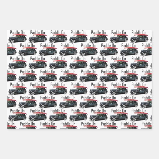 パドルオンクラシック車デザイン – ラッピング紙シート ラッピングペーパーシート (正面)