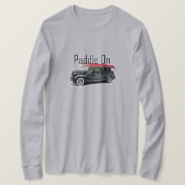 パドルオンクラシック車デザイン – 基本長袖T Tシャツ