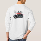 パドルオンクラシック車デザイン – 基本長袖T Tシャツ (裏面)