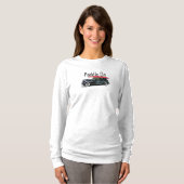 パドルオンクラシック車デザイン – 女性の基本長 Tシャツ (正面フル)