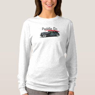 パドルオンクラシック車デザイン – 女性の基本長 Tシャツ