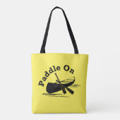 パドルオンデザイン – オールオーバープリントトートバッグ、中 トートバッグ (裏面)