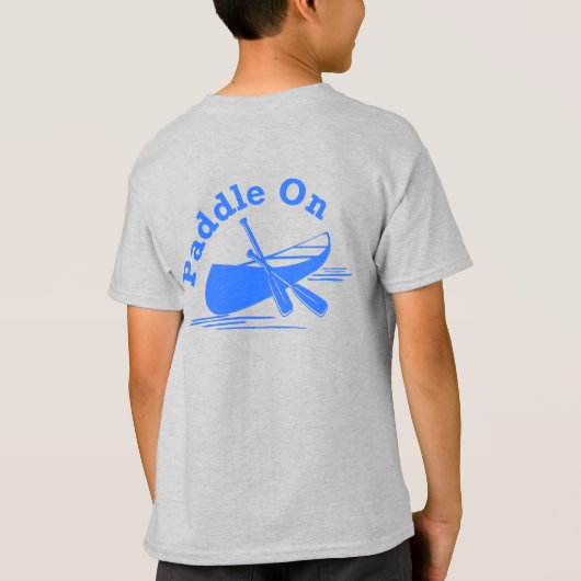 パドルオンデザイン – キッズベーシックTシャツ Tシャツ (裏面)