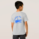パドルオンデザイン – キッズベーシックTシャツ Tシャツ (裏面フル)