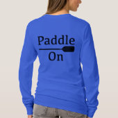 パドルオンデザイン – 基本長袖Tシャツ Tシャツ (裏面)