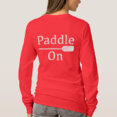 パドルオンデザイン – 基本長袖Tシャツ Tシャツ (裏面)