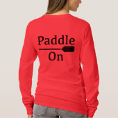 パドルオンデザイン – 基本長袖Tシャツ Tシャツ (裏面)