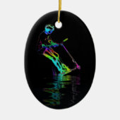 パドルジャンピング – スクーターChamp セラミックオーナメント (正面)