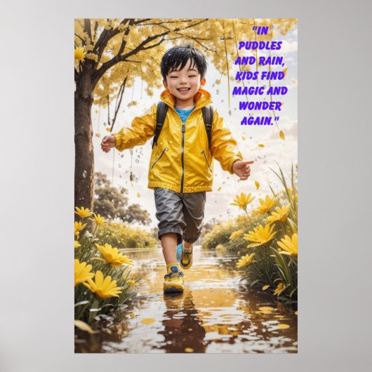 パドルズと雨 ポスター (正面)