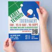 パドルデザイン、卓球大会広告大会 チラシ (手)