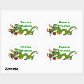 パドルハードドラゴンボート 楕円形シール (シート)