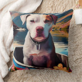 パドルピットブル:風光明媚な冒険 クッション (ブランケット)