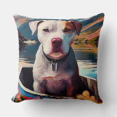 パドルピットブル:風光明媚な冒険 クッション (正面)