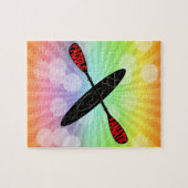 パドルファナティック – カヤックロゴ ジグソーパズル (横)