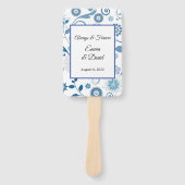 パドルファンブルーフローラハンドファン ハンドファン (正面)