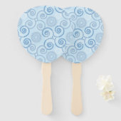 パドルファンブルー真珠 ハンドファン (正面&裏面)