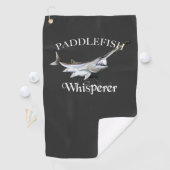 パドルフィッシュウィスパーラー暗い魚釣りタオル ゴルフタオル (インサイチュ)