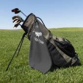 パドルフィッシュウィスパーラー暗い魚釣りタオル ゴルフタオル (グリーン)