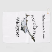 パドルフィパーソナライズされたッシュ魚釣りタオル ゴルフタオル (横)