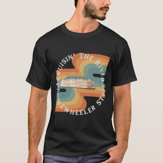 パドルホイーラーで川をクルーズ Tシャツ (正面)