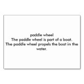 パドルホイールボート読の大人向けフラッシュカード テーブルナンバー (裏面)