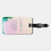 パドルボスタイリッシューディングSUPピンクブルーシースケープホテル ラゲッジタグ (裏面横)