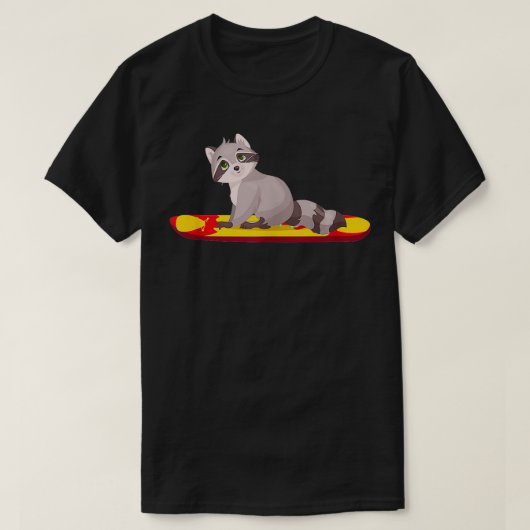 パドルボーディングおもしろいラクーン動物ヴィンテージパドル Tシャツ (デザイン正面)
