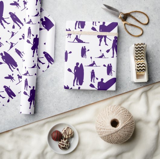 パドルボーディング ラッピングペーパー (クラフト)