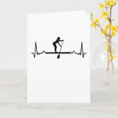 パドルボーディングSup Girlsハートビートギフト カード (黄色い花)