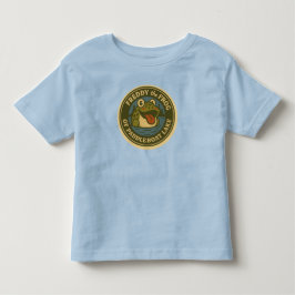 パドルボートの湖のベビーTシャツ フレディフロッグTシャツ トドラーTシャツ