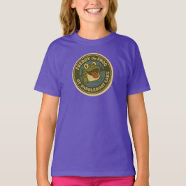 パドルボート湖のフレンキー・フレディ・フロッグ キッズTシャツ Tシャツ