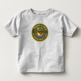 パドルボート湖のベビーTシャツ フレディフロッグTシャツ トドラーTシャツ