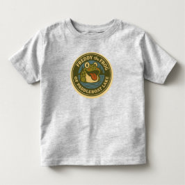パドルボート湖の赤ちゃんTシャツ フレディフロッグTシャツ トドラーTシャツ