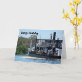 パドルボート誕生日カード カード (黄色い花)