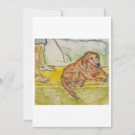 パドルボードの犬のグリーティングカード 招待状