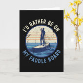 パドルボードの贈り物をしたい カード (黄色い花)