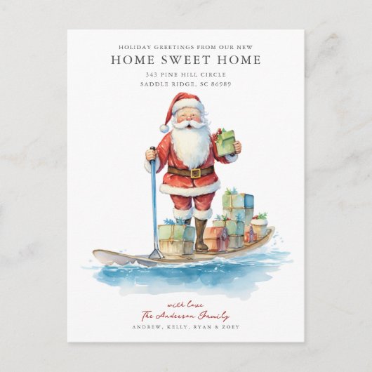 パドルボードサンタクリスマスムービングアナウンス 案内ポストカード (正面)