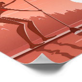 パドルボードビキニガールサンセットウォータースポーツレイク ポスター (角)