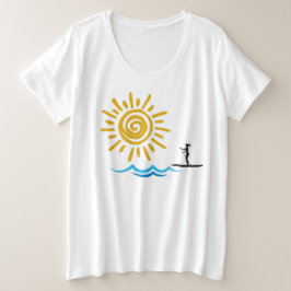パドルボードTシャツ プラスサイズTシャツ