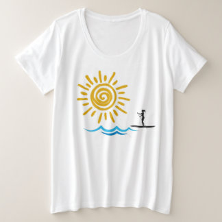 パドルボードTシャツ プラスサイズTシャツ