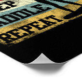 パドルボー食べドスリープサップリピート女子レトロ ポスター (角)