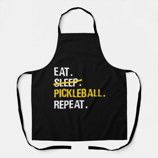パドルボ食べール- Sleep Pickleballリピート エプロン (正面)