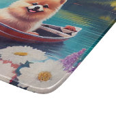 パドルポメラニア犬：風光明媚な冒険 カッティングボード (角)