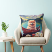 パドルポメラニア犬：風光明媚な冒険 クッション (椅子)